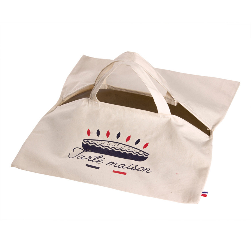 Sac à tarte écru Tarte Maison 37 x 35  cm - Tissage de l´oues