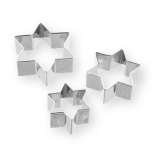 Set de 3 emporte-pièces étoile en inox 4. 5 et 6  cm - Alice