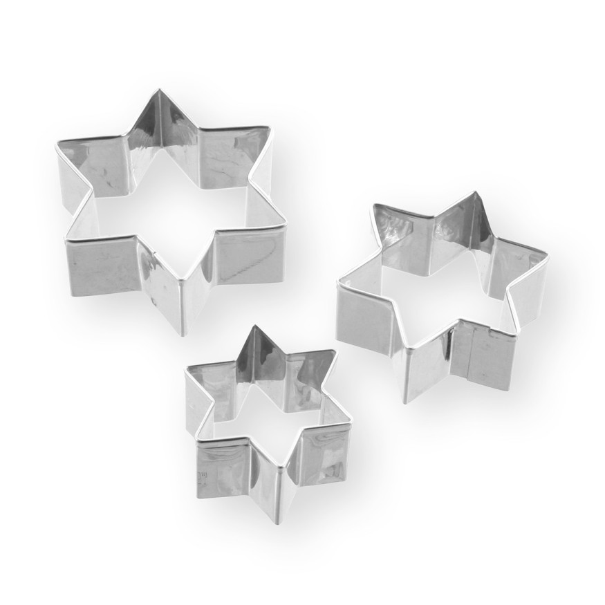 Set de 3 emporte-pièces étoile en inox 4. 5 et 6  cm - Alice