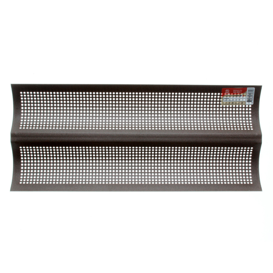 Plaque à 2 baguettes perforées en métal anti adhérent 38 x 1