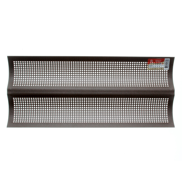 Plaque à 2 baguettes perforées en métal anti adhérent 38 x 1