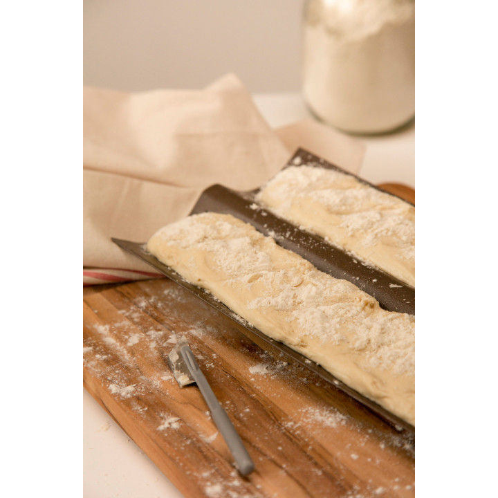 Plaque à 2 baguettes perforées en métal anti adhérent 38 x 1