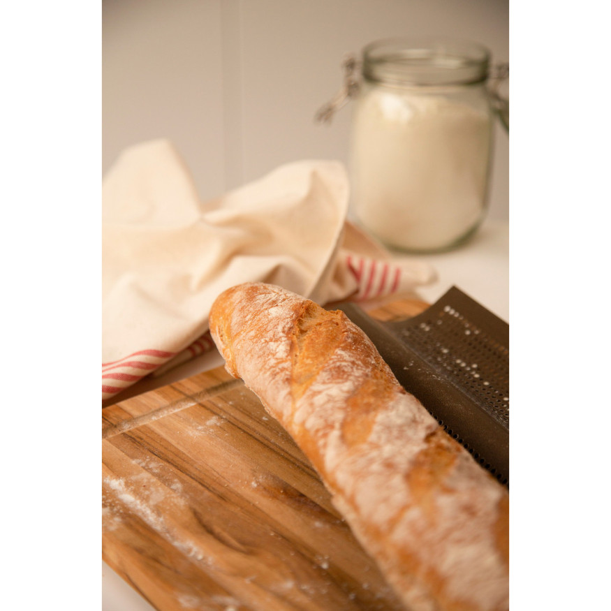 Plaque à 2 baguettes perforées en métal anti adhérent 38 x 1