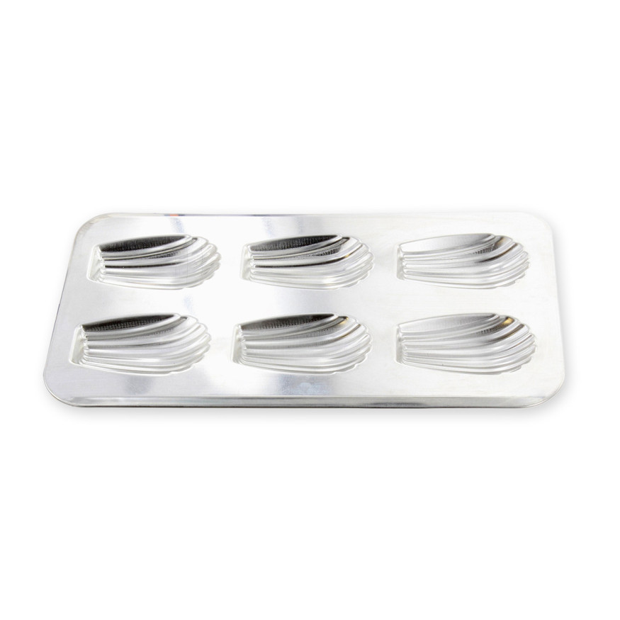 Moule 6 grosses madeleines en fer blanc 39.5  cm - Alice Déli