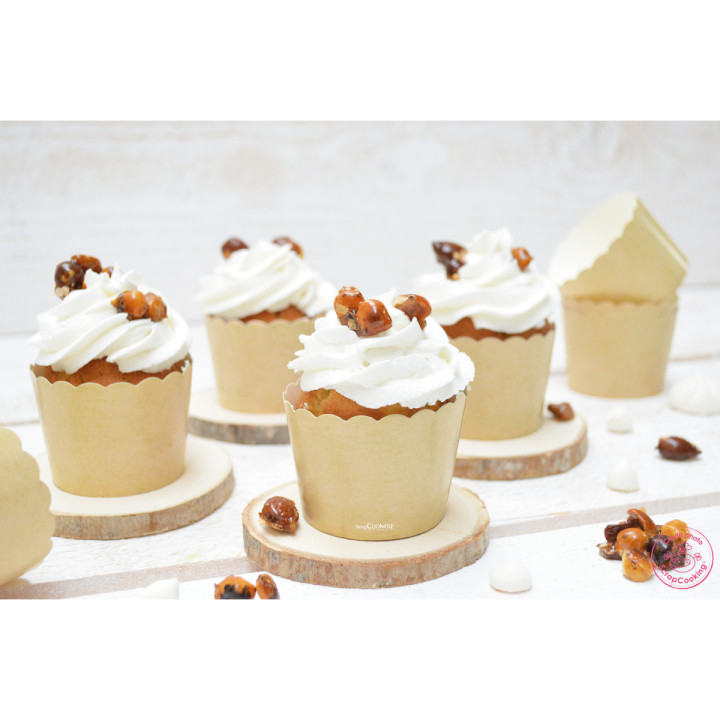 25 caissettes de cuisson pour muffins et cupcakes kraft 6 x