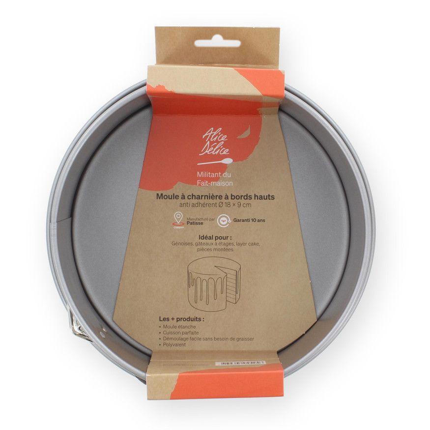 Moule à charnière haut 18x9 cm antiadhérent – Alice Délice