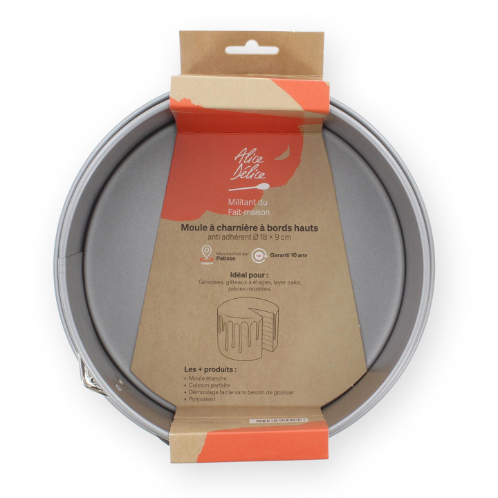 Moule à charnière haut 18x9 cm antiadhérent – Alice Délice