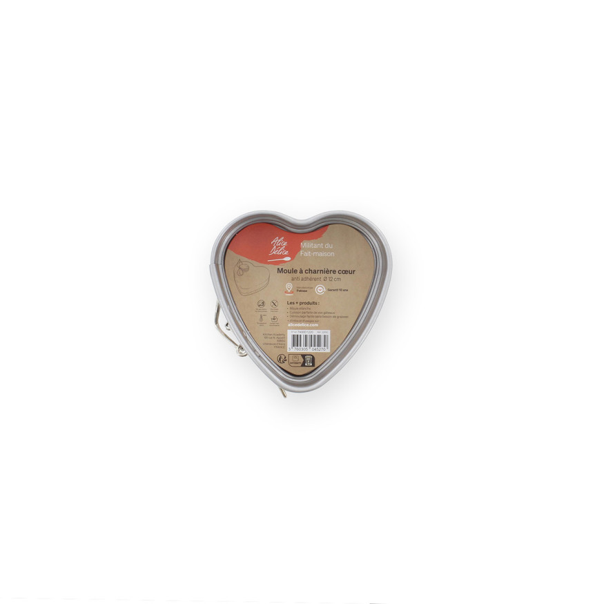 Moule à charnière cœur 12 cm antiadhérent – Alice Délice