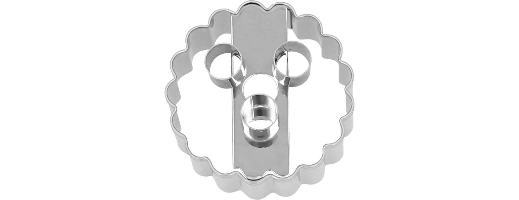 Emporte-pièce Linzer en inox trois trous 5 cm : idéal pour b