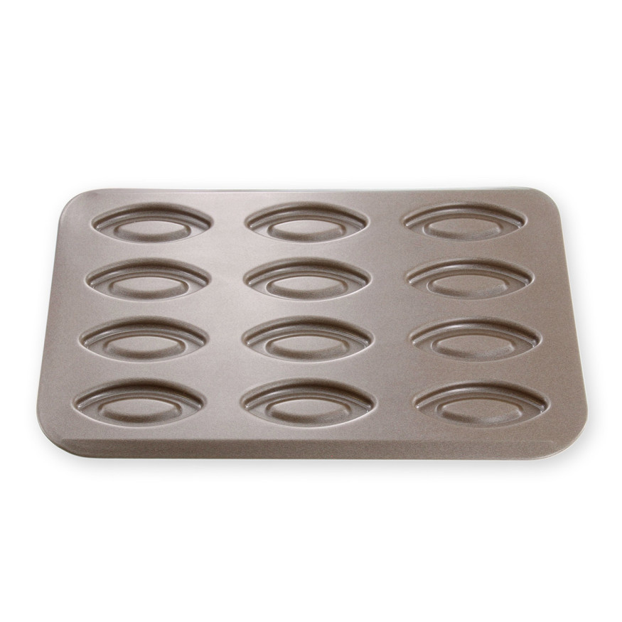 Plaque 12 barquettes en métal anti adhérent 32 x 23.5  cm - 