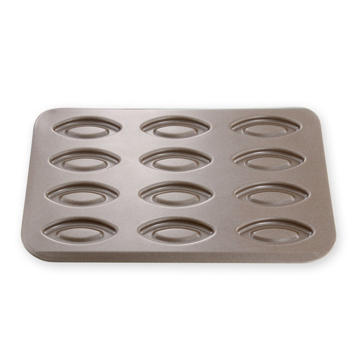 Plaque 12 barquettes en métal anti adhérent 32 x 23.5  cm - 