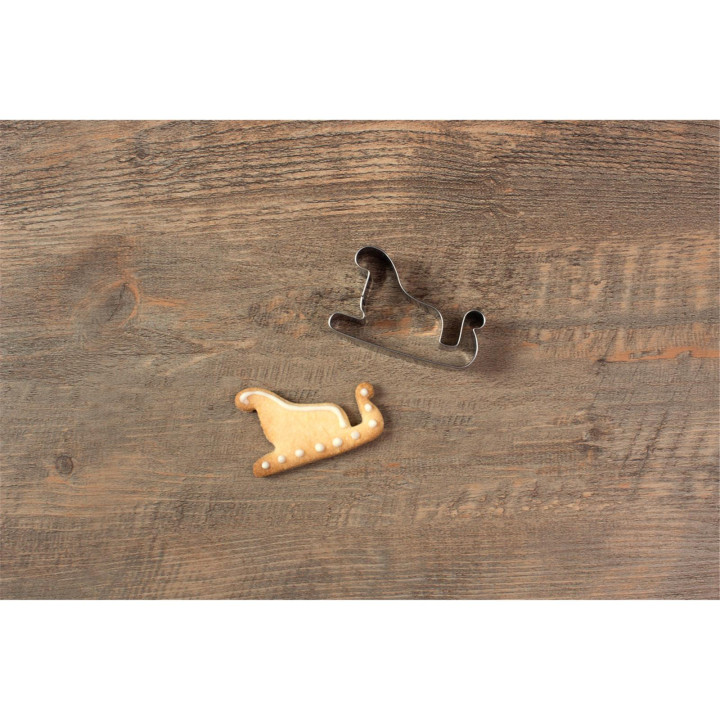 Emporte-pièce traineau de Noël 4.5  cm