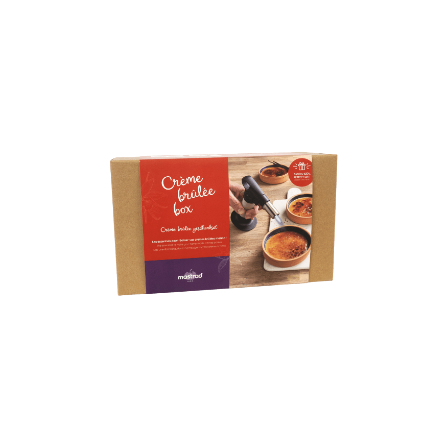 Coffret crèmes brûlées Mastrad – Chalumeau et 4 ramequins bleu nuit | Alice Délice