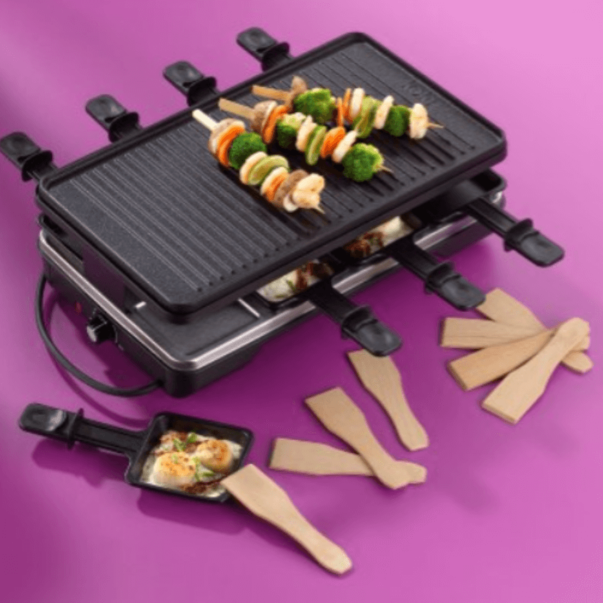 Appareil à raclette électrique avec fonte 8 personnes - Kela