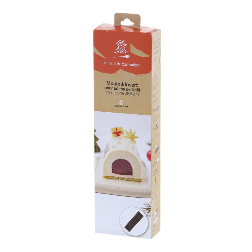 Moule à insert demi-sphère pour bûche de Noël en silicone no Moule à insert demi-sphère pour bûche de Noël en silicone no