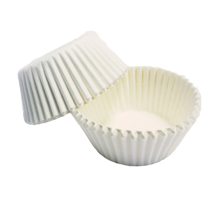 100 mini caissettes pour muffins et cupcakes blanches 3.3 x