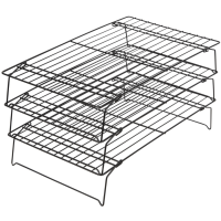 Nuluxi Lot De 2 Grilles De Refroidissement Acier Inoxydable - 28x25,5x2 Cm, Pour Pâtisserie, Barbecue