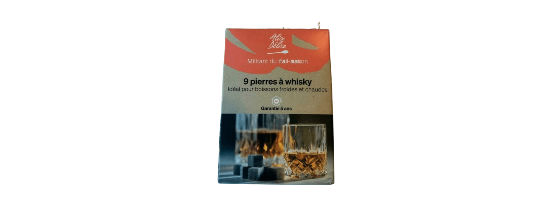 Lot de 9 Pierres à whisky 2  cm grises - Alice Délice