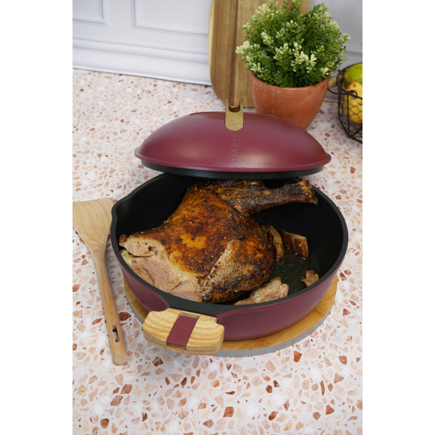 Poêle 8 en 1 La fabuleuse 28  cm Rubis sans PFAS  - Cookut