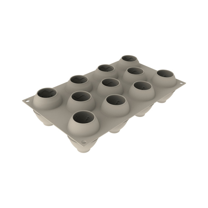 Moule en silicone 3D Egg Hunt 11 oeufs de Pâques décorés - S