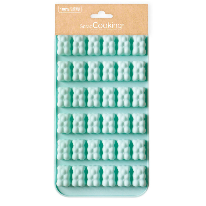 Moule en silicone 36 mini bonbons oursons 2.7 x 1.7  cm - Sc Moule en silicone 36 mini bonbons oursons 2.7 x 1.7  cm - Sc