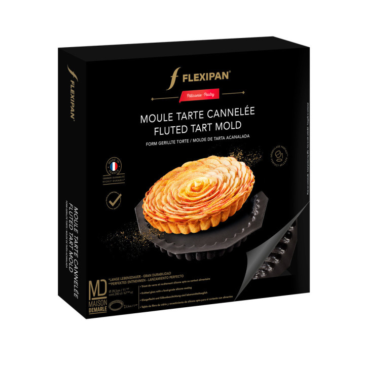 Moule en silicone et tricot de verre Tarte cannelée 28.5 x 3