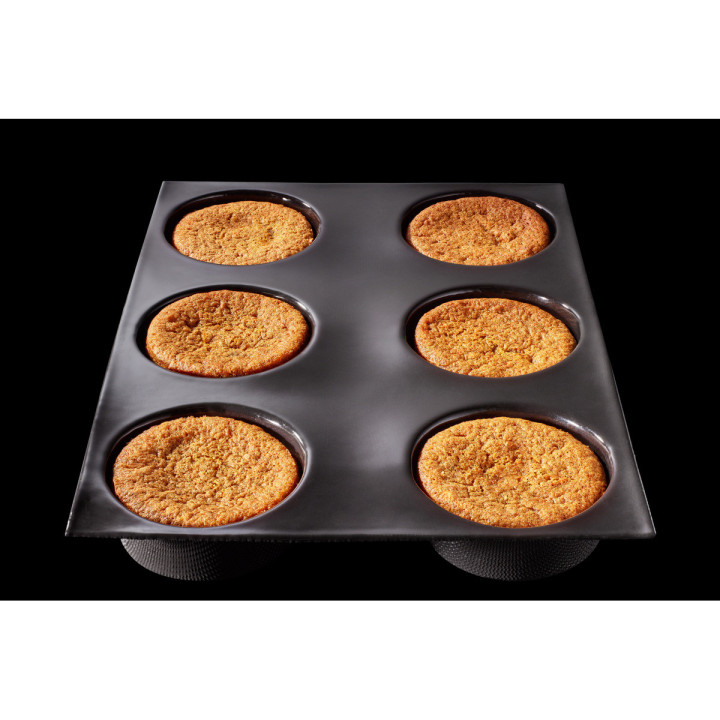 Moule en silicone et tricot de verre 6 grands ronds 37.5 x 2