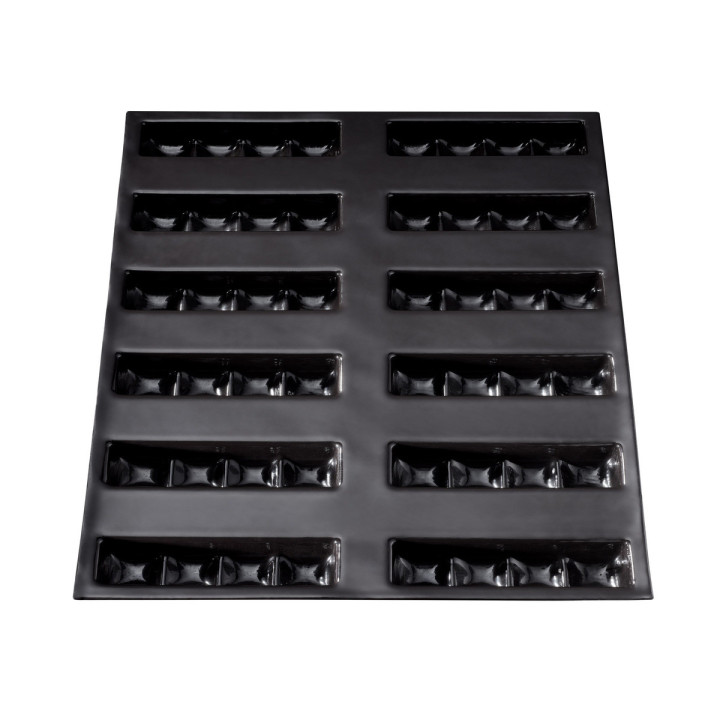 Moule en silicone et tricot de verre 12 barres gourmandes 39