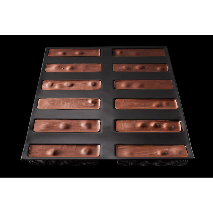 Moule en silicone et tricot de verre 12 barres gourmandes 39