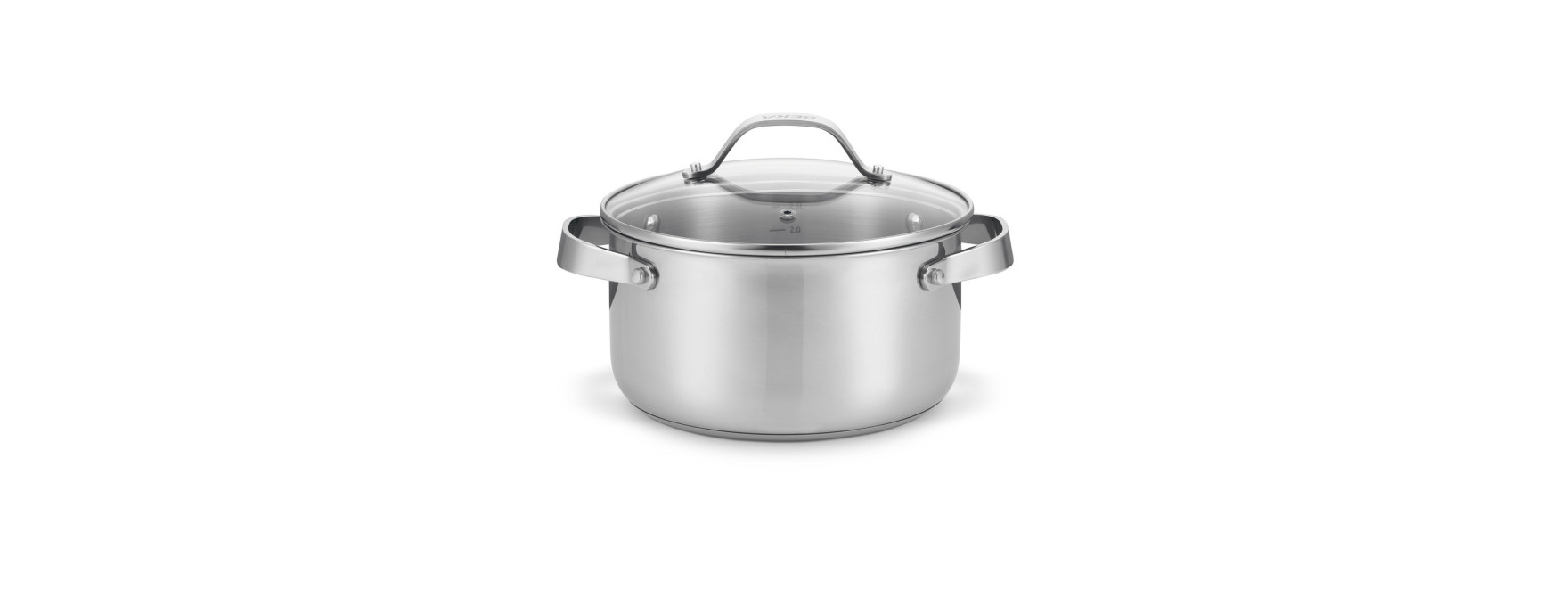 Faitout induction inox avec couvercle verre cicla 20  cm - B