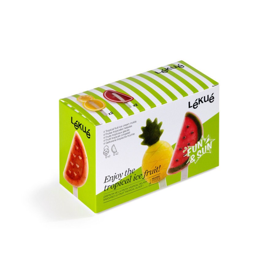 4 moules à glace silicone pastèque et ananas