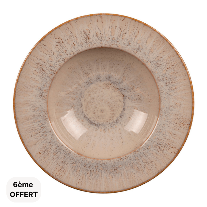 Assiette à pâtes 27 cm  Akaris en grès - Table passion