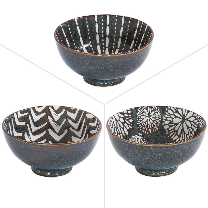 Bol Penja Brun 15 cm en porcelaine - Table passion