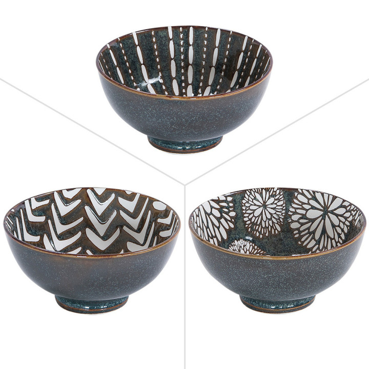 Bol Penja Brun 15 cm en porcelaine - Table passion