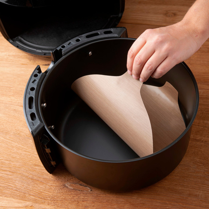 Set de feuilles intérieures rondes réutilisables pour friteu