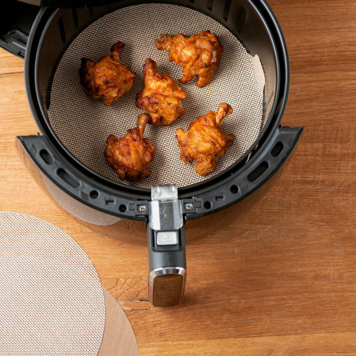 Set de feuilles intérieures rondes réutilisables pour friteu