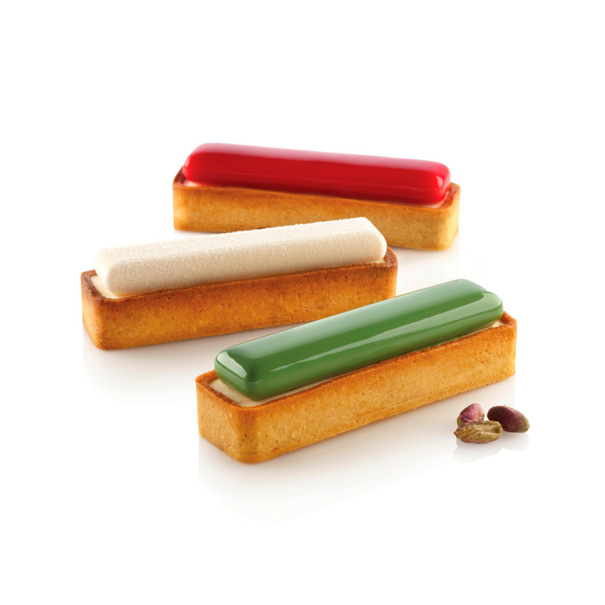 Kit tartelettes Ring Rectangular : moule en silicone 6 empre