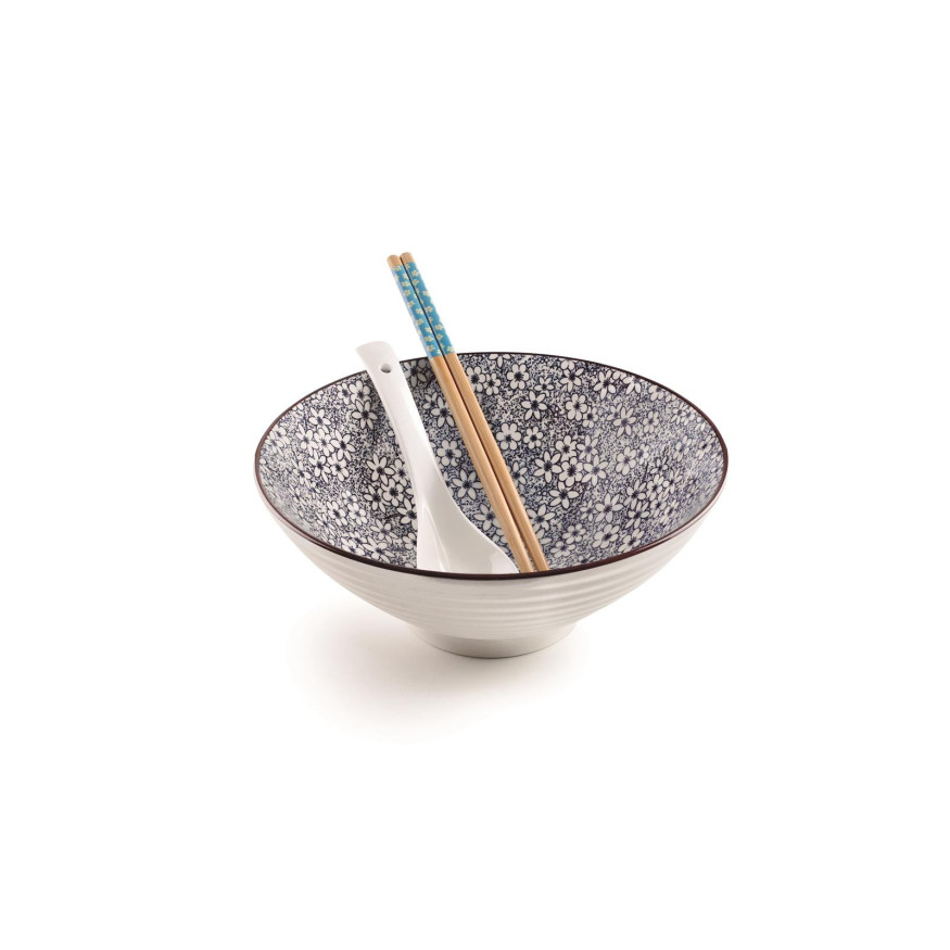 Bol à ramen 20.7 cm avec cuillère et baguettes Sapporo - Ibi Bol à ramen 20.7 cm avec cuillère et baguettes Sapporo - Ibi