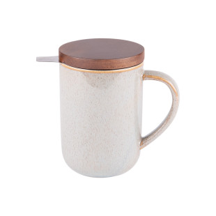 Tisanière en grès grise 470 ml Kaito - Table passion