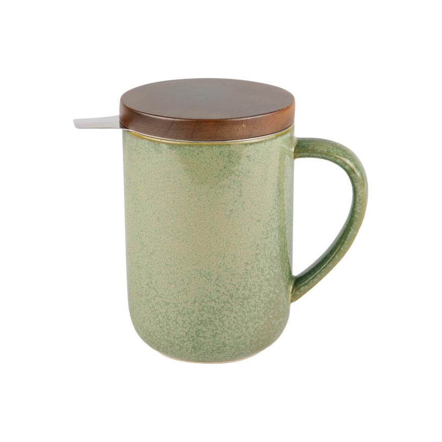 Tisanière en grès vert 470 ml Kaito - Table passion