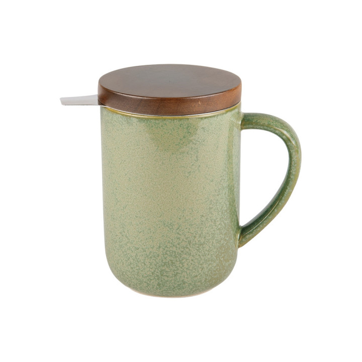 Tisanière en grès vert 470 ml Kaito - Table passion