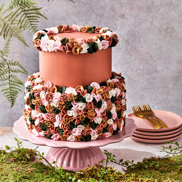 Pâte à sucre rose pailletée 250 gr - Funcakes
