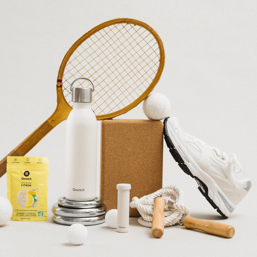 Bouteille isotherme ACTIVE 600ml sable – Qwetch | Gourde inox design & durable