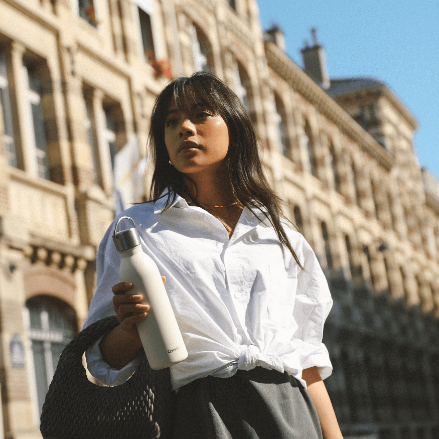Bouteille isotherme ACTIVE 600ml sable – Qwetch | Gourde inox design & durable
