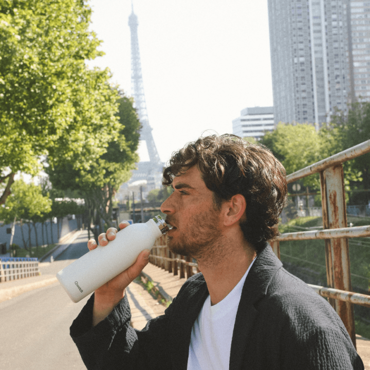 Bouteille isotherme ACTIVE 600ml sable – Qwetch | Gourde inox design & durable
