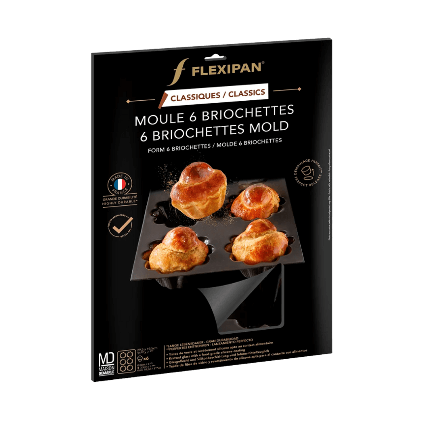 Moule 6 Briochettes Flexipan | Alice Délice