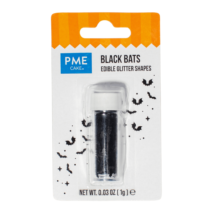 Tube glitter chauve-souris noir 1 g – PME Cake