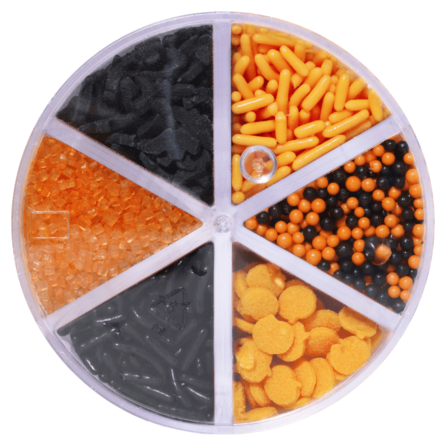Sprinklesmix noir et orange 162 g – PME Cake
