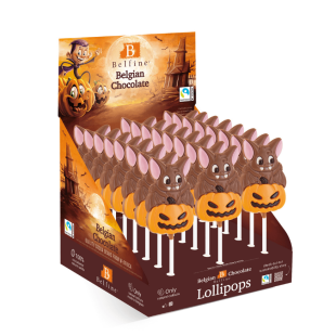 Sucettes en chocolat Chauve-Souris & Citrouille – Belfine Sucettes en chocolat Chauve-Souris & Citrouille – Belfine