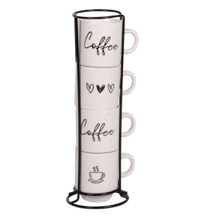Rack 4 tasses Sweet Coffee 12 cl – Table Passion
